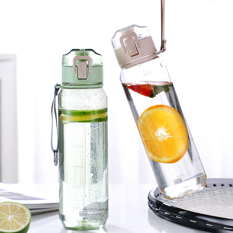 便利100夏季运动水杯便携弹盖学生直饮杯 礼品批发tritan儿童水杯