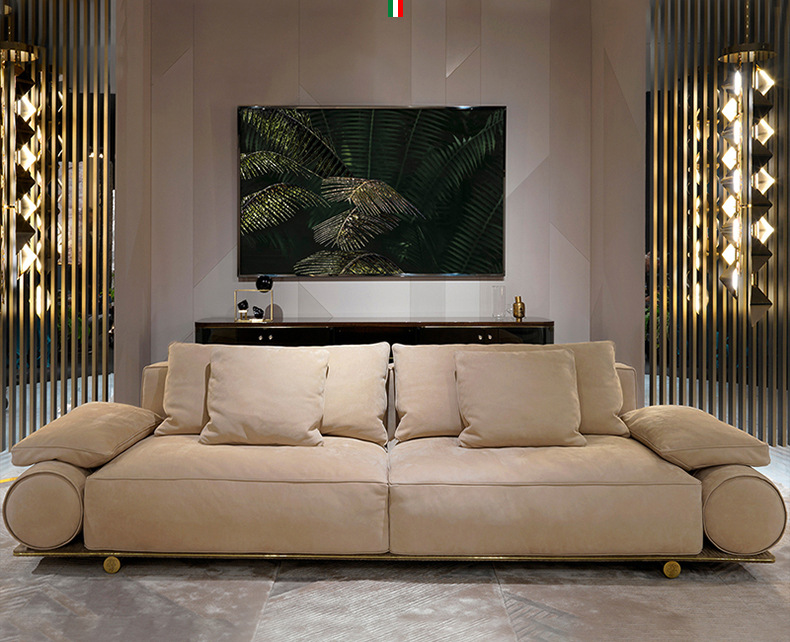 意大利磨砂真皮沙发 visionnaire大平层别墅全屋配套大牌设计沙发