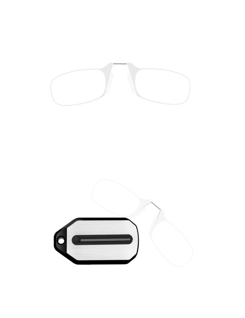 Factory Direct Supply Cross-Border Pc Clamp Nose Old Soft Silicone Thin Reading Glasses Keychain Light and Portable Reading Glasses