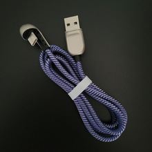 type-c U型快充弯头渔网编织数据线适用三星华为USB-C通用充电线