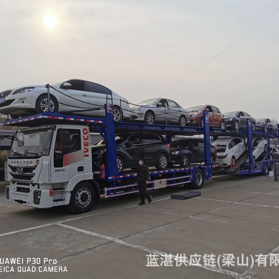 红岩车辆运输车 中置轴列车 车辆运输车 轿运车 12位中置轴列车