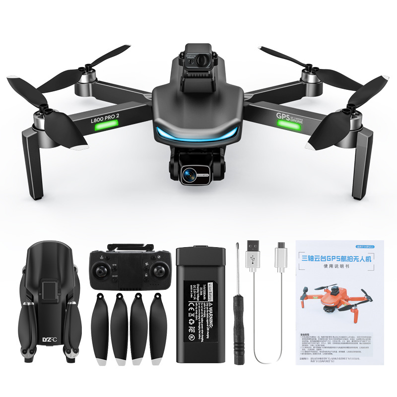 L800pro2 Three-Axis Mechanical Ptz Uav Obstacle Avoidance Gps Brushless Hd Aerial Photography Folding Four-Axis Aircraft