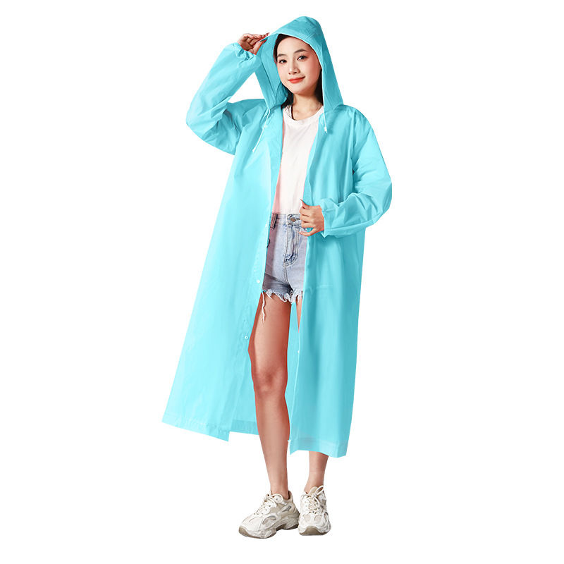 Raincoat Thickened Fashion Outdoor Travel Poncho Men and Women Portable Adult Non-Disposable Eva Raincoat Children Wholesale