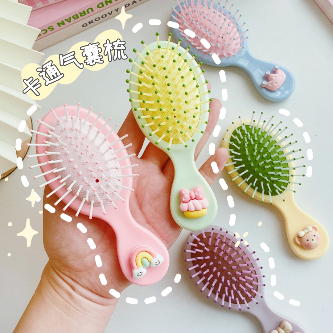 Portable Portable Handle Comb Girl Heart Anti-Static Massage Comb Comb Cute Cartoon Children Air Cushion Airbag Comb