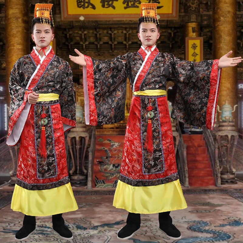 古装龙袍成人演出服太子服儿童汉朝皇帝影楼写真汉服男秦朝汉武帝