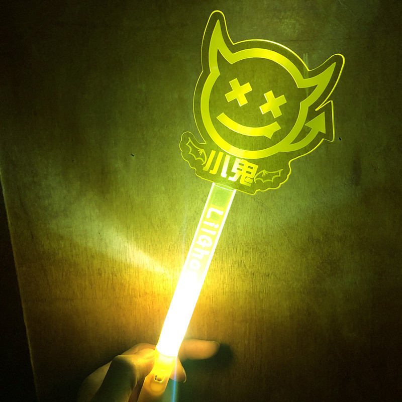 偶像练习生小鬼 鬼字灯牌亚克力发光应援助威道具 led灯光diy定制