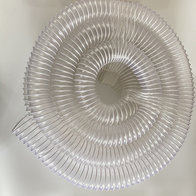 pvc透明钢丝缠绕管伸缩管木工雕刻机吸尘通风管