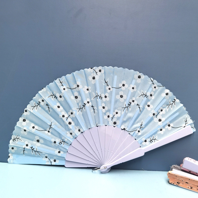 塑料扇子中国风女折扇式学生夏季随身携带古装折扇批发舞蹈折叠扇