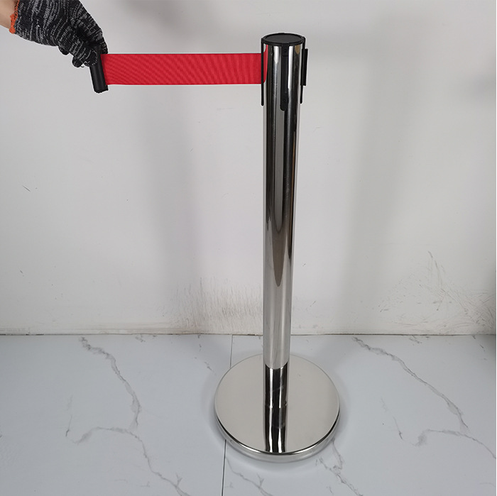 一米线伸缩带隔离带不锈钢栏杆可定制银行警戒线活动围栏排队护栏