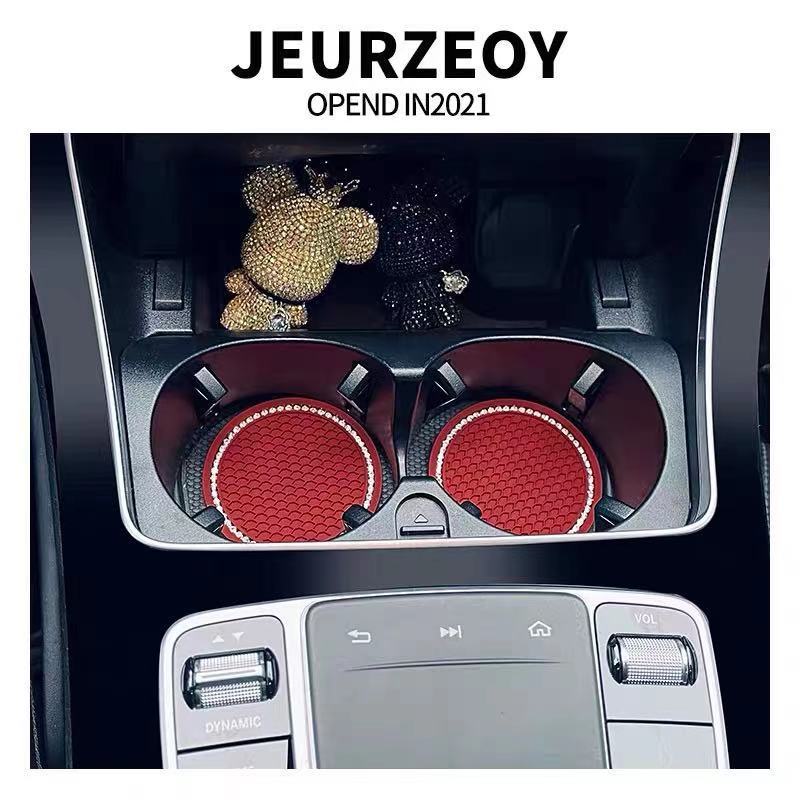 Creative Car Water Cup Mat Diamond Car Non-Slip Mat Coaster Car Non-Slip Silicon Car Supplies Exclusive for Cross-Border