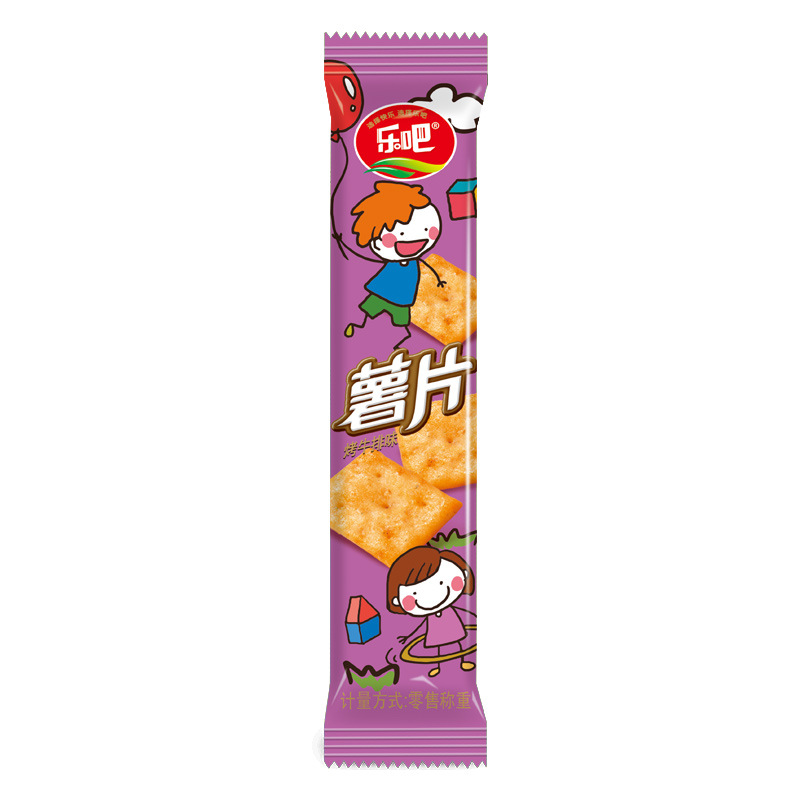 乐吧薯片散装芥末味非油炸整箱小吃休闲食品天津零食批发一件代发