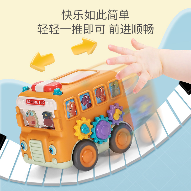 Cross-Border Children's Drop-Resistant Inertial Bus Car Deformation Induction Rotating Small Aircraft Baby Warrior 3 Years Old Wholesale
