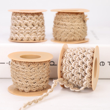 幼儿园装饰麻绳花边织带工艺品礼盒装饰手工diy机织饰品绳编织