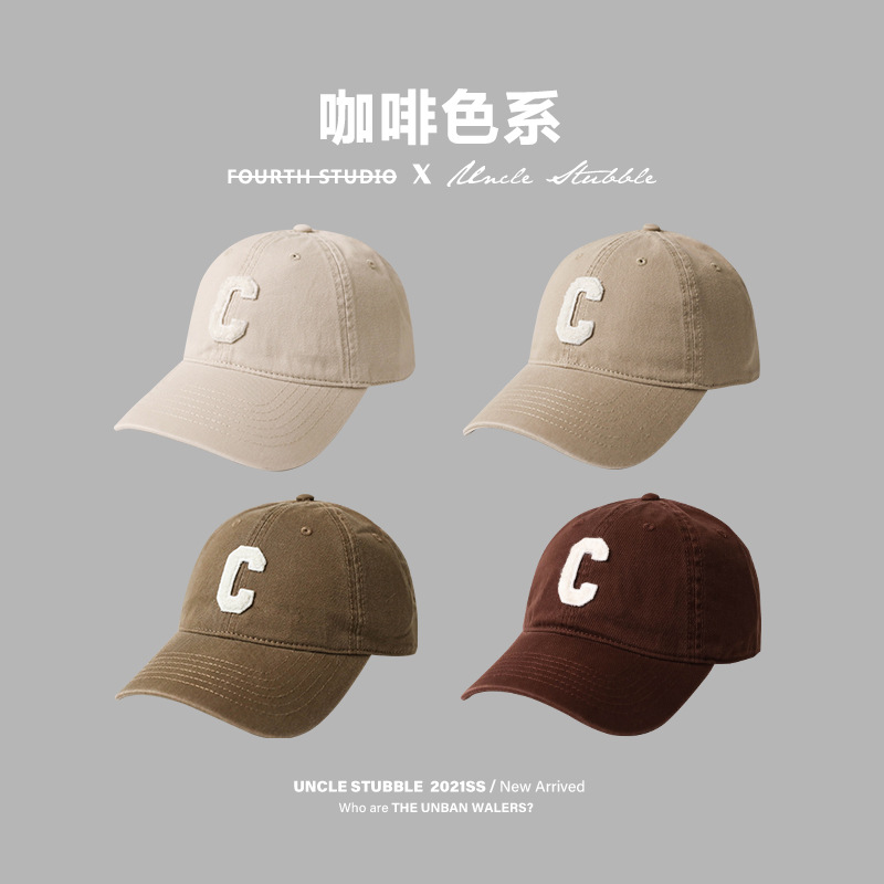 Hat Good Model Men's and Women's Same Korean Style C Word All-Match Soft Top Baseball Cap Couple Peaked Cap Fashion