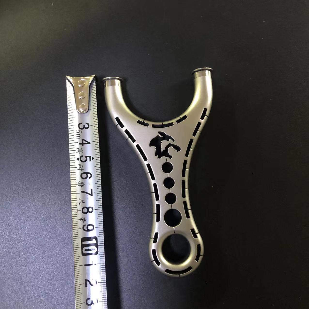 钛合金怒狼弹弓狼头直板飞虎弓tc21扁皮可拆卸撑头户外线切割弹工