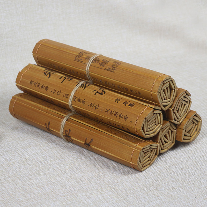 15成交11件diy空白竹简手写创意复古竹书卷轴摆件装饰学生舞台表演