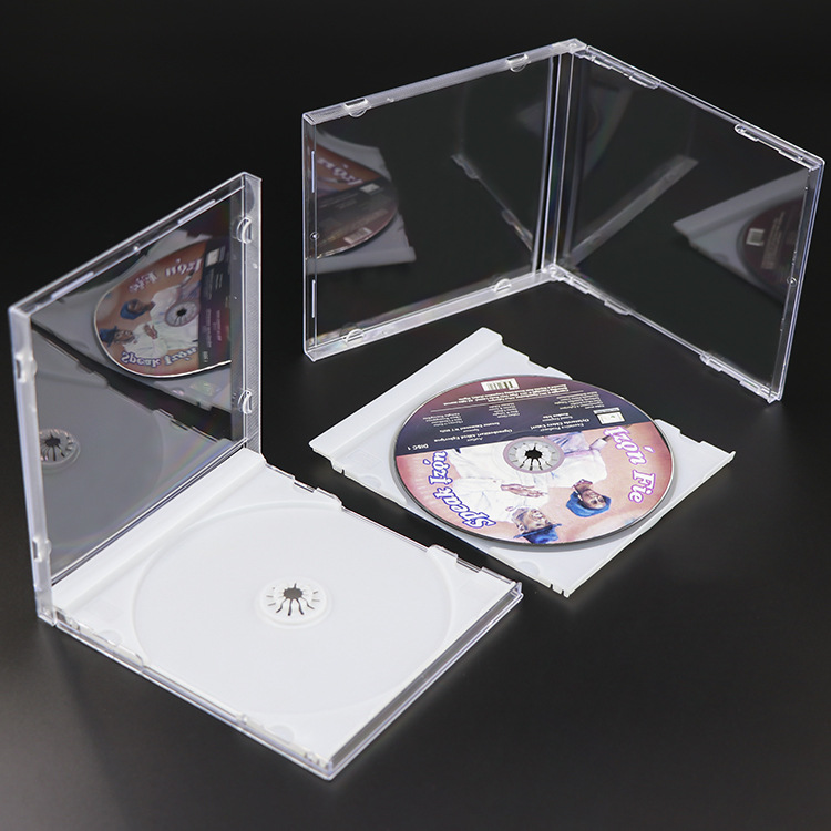加厚硬塑料cd盒 白色vcd盒 方形cd壳 唱片专辑包装盒 婚庆光碟盒
