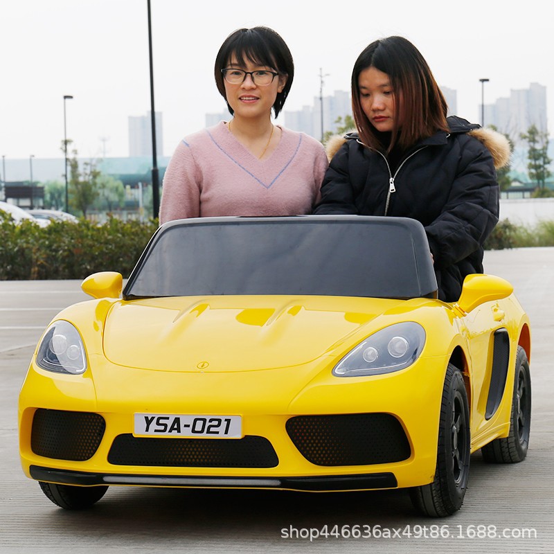 儿童电动车四轮汽车宝宝成人可坐双人座玩具童车可改共享广场出租