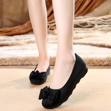 T老北京布鞋女鞋时尚平底平跟单鞋舒适透气软底黑色工作鞋