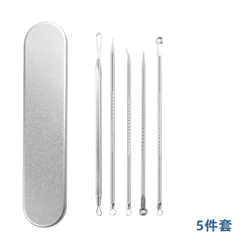 Manufacturer Stainless Steel Acne Needle Cell Tweezer Blackhead Remover Beauty Needle 8-Piece Set Stainless Steel Acne Needle Set