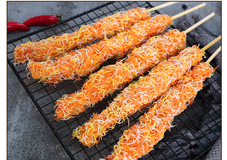 双鼎彩虹棒裹粉鸡肉棒油炸鸡柳棒商用冷冻油炸小吃半成品14串/包