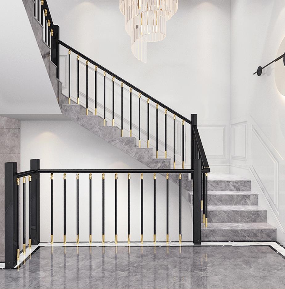 金箍棒欧式轻奢简约现代铝合金立柱楼梯扶手复式阁楼围栏栏杆护栏