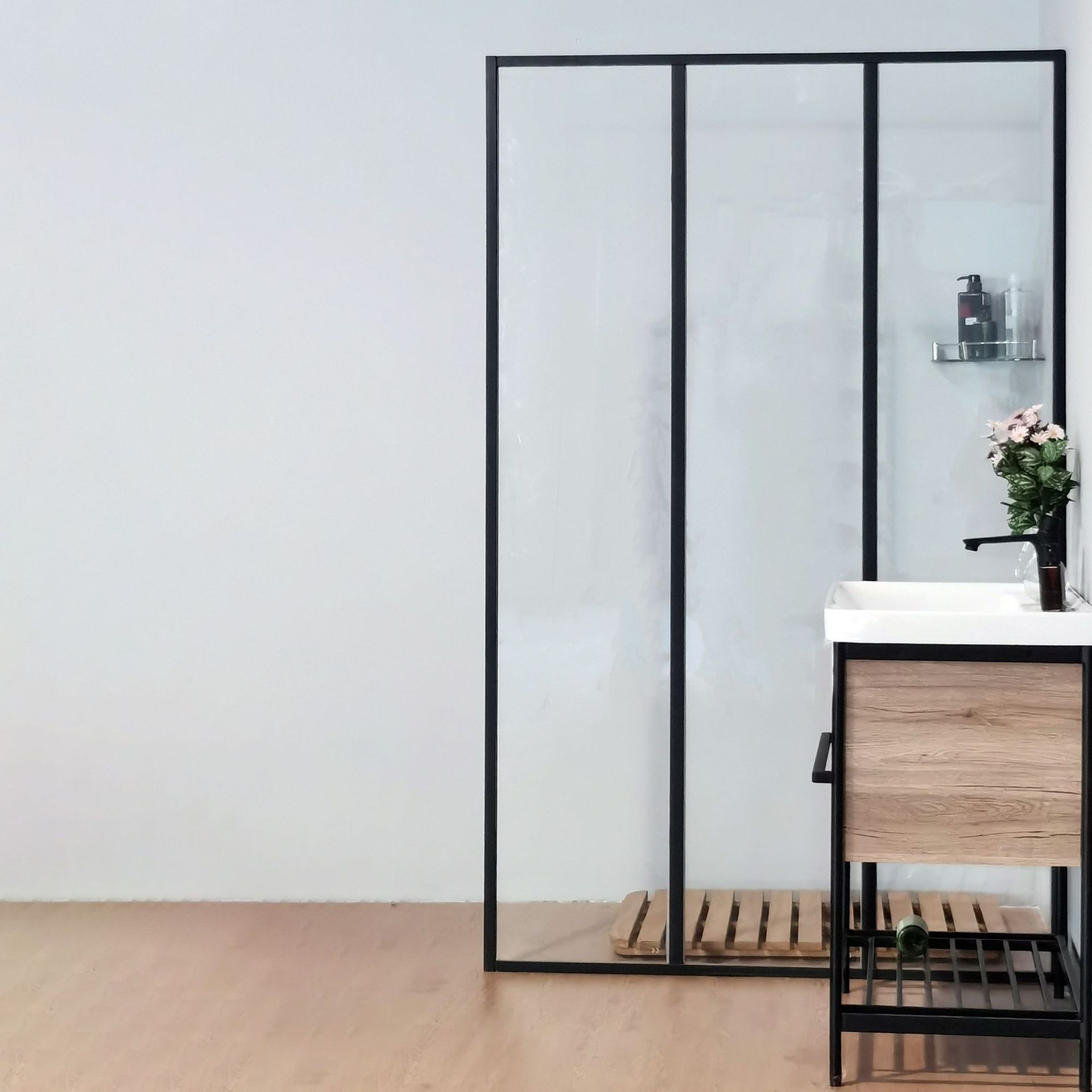 佛山厂家直发外贸跨境全包铝合金边框半圆隔断屏风定制淋浴房玻璃