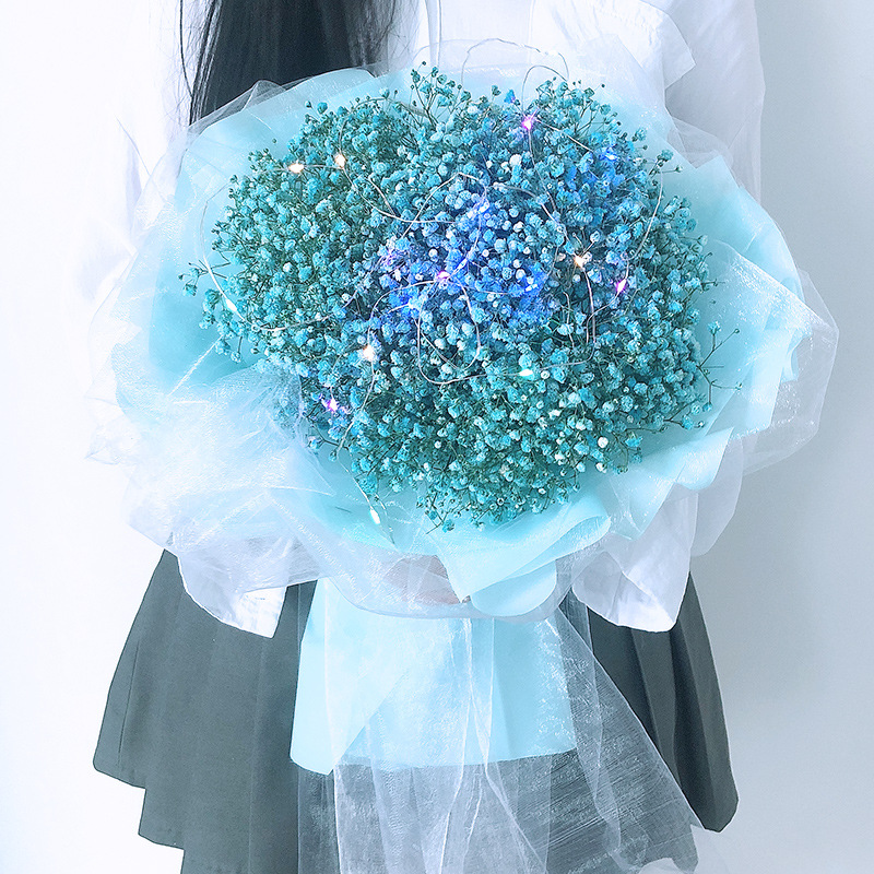 情人节满天星干花花束生日礼物大束永生花送闺蜜男女朋友闺蜜礼物