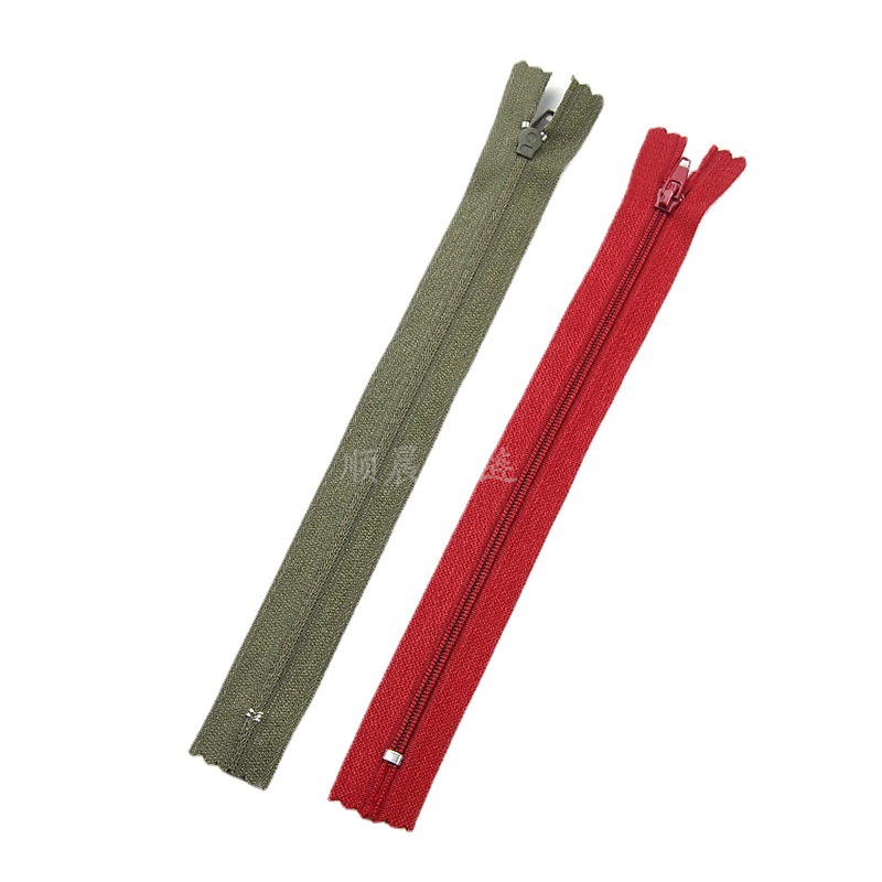 3# Closed Tail Zipper No. 3 Nylon Zip Home Textile Pillow Strip Zipper Clothing Placket Color Zipper Customization