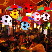 2022世界杯充气悬挂酒吧ktv布置装饰气氛足球彩票店球伞吊顶挂饰