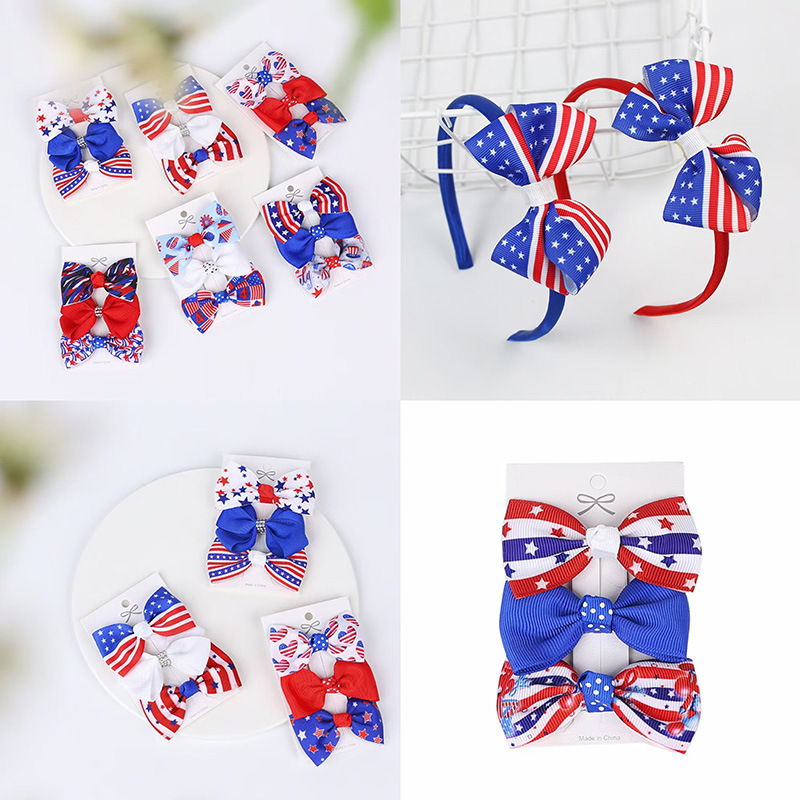 4cm American Independence Day XINGX Horizontal Bar Thread Belt Silk Screen Printed Ribbon Thermal Transfer Cake DIY Ribbon