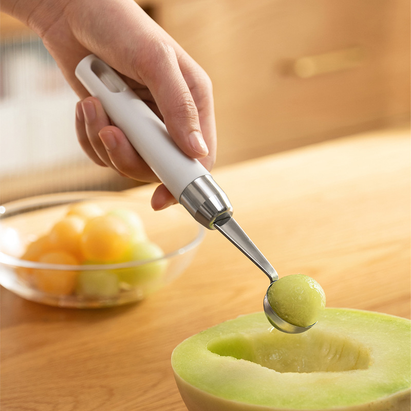 不锈钢水果挖球器冰淇淋挖球勺切水果神器圆勺花样分割工具