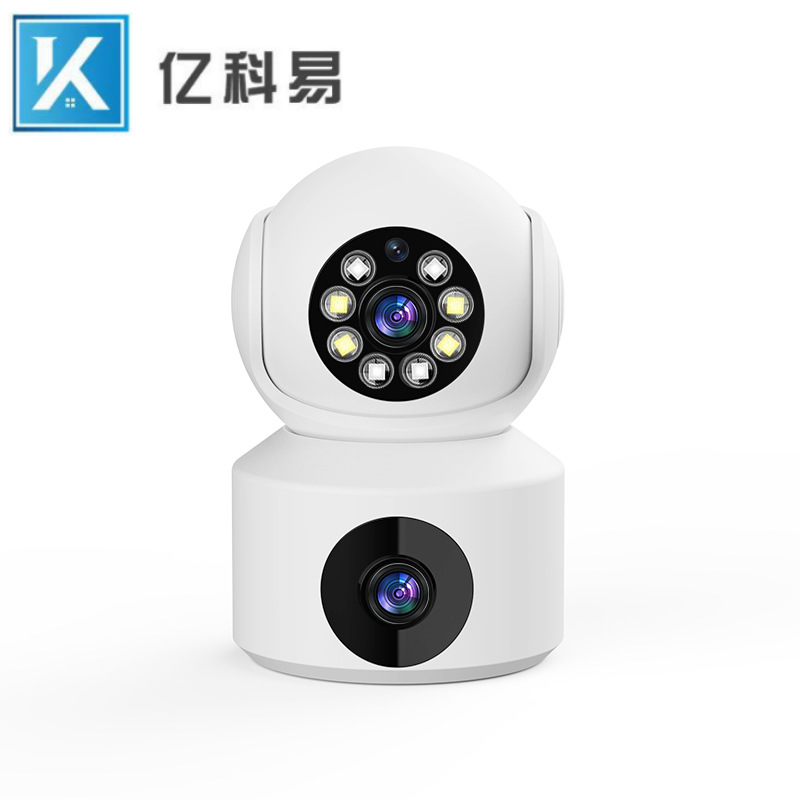 双目摄像头 1080p室内外安防监控器360度双光旋转摄像头 现货秒发