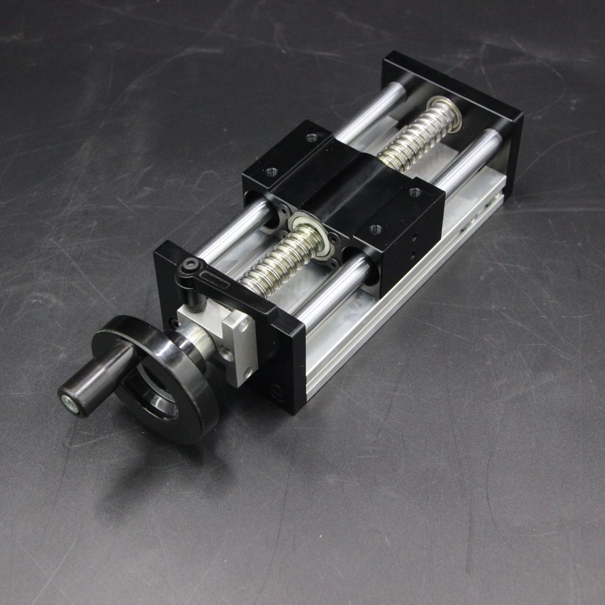 手摇手动单轴滚珠丝杆精密直线导轨滑台模组工作台含手摇轮包邮双