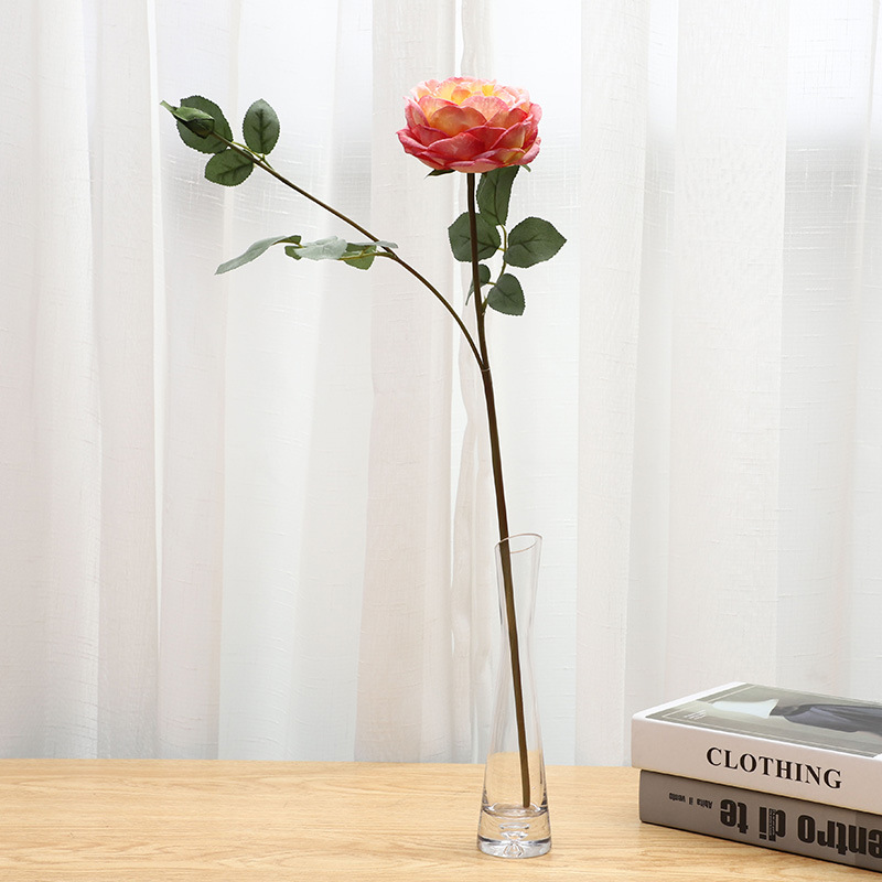 Hangbin Simulation Crystal Rose Living Room Bedroom Decoration Fake Flower Artificial Rose Bouquet Factory Wholesale