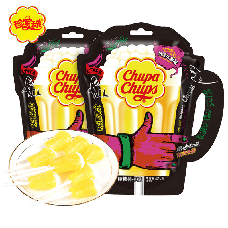 珍宝珠干杯乐210g热带水果味硬糖棒棒万圣节糖果儿童礼物网红零食