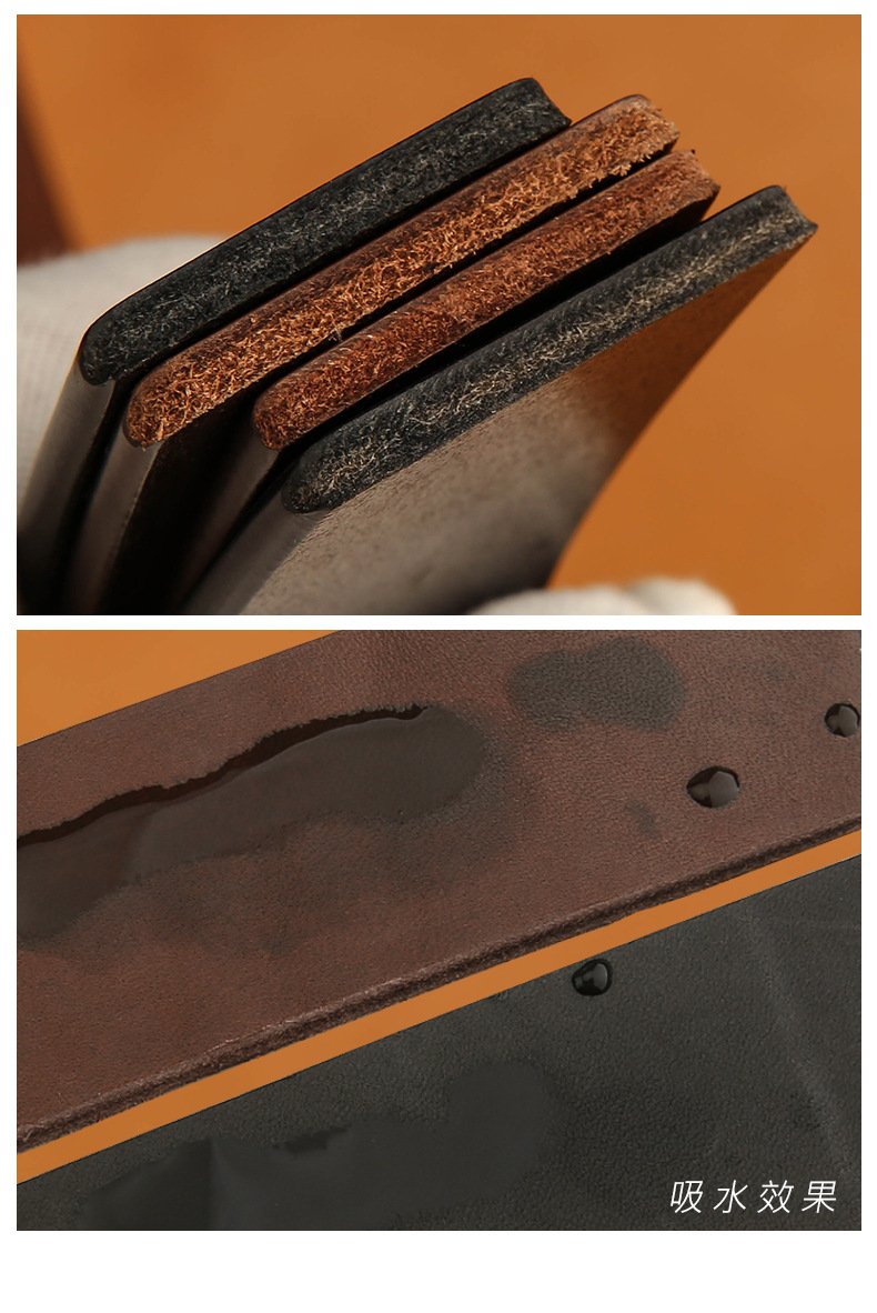 意大利托斯卡纳头层牛皮腰带光面真皮腰带男士裤腰带男士皮带无头