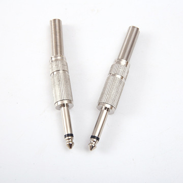 3mm钻石型单声道插头ktv音箱插头6.35二芯连接插头话筒焊接插头