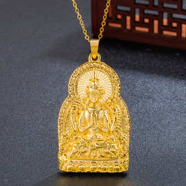 黄金佛牌吊坠