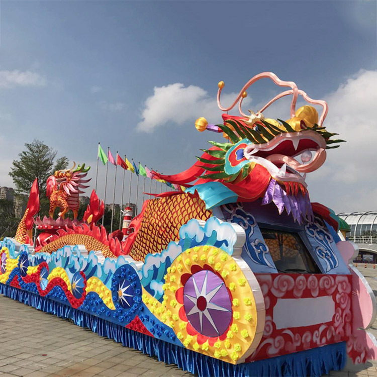 春节彩车巡游花车 折叠式花车游园 元宵新年彩车 江山月厂家制作