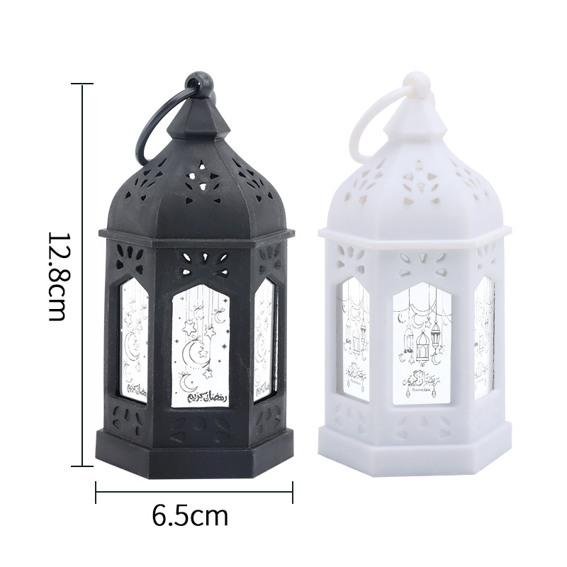 European-Style Moroccan Style Hollow Design Mini Plastic Storm Lantern Led Candle Light Ornaments Storm Lantern Wholesale