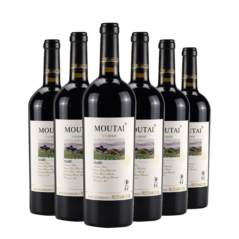 贵州茅/台红酒 国产茅系经典白标干红葡萄酒 收藏送礼 商务宴请