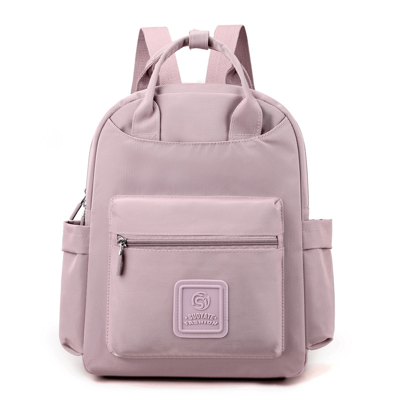 Fashion Commuter Travel Bag Nylon Cloth Women's Backpack Lightweight Student Hand Holding Schoolbag