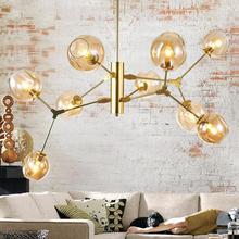 北欧玻璃球魔豆吊灯后现代简约创意灯具客餐厅卧室设计师铁艺吊灯