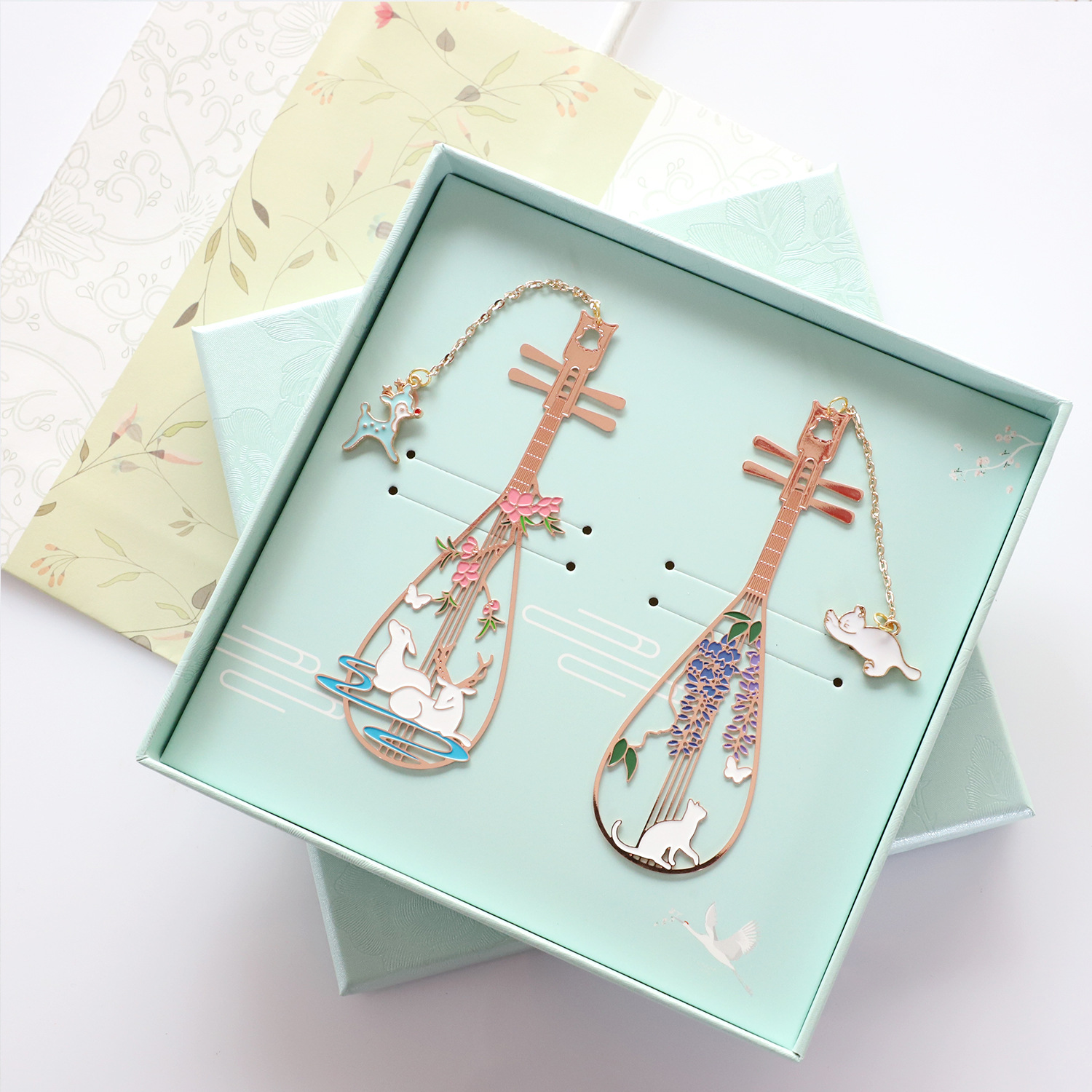 琵琶弦音刻字金属书签古典中国风敦煌文创礼品纪念品学生用古风物