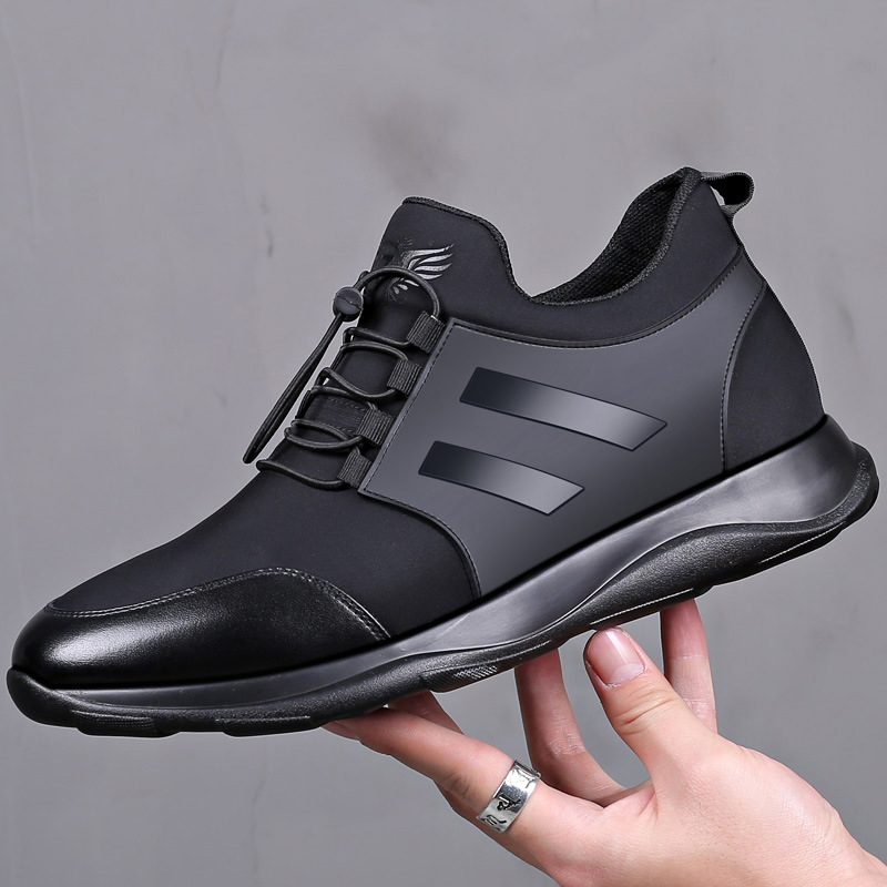 2021跨境秋季增高鞋男士10cm运动休闲隐形内增高男鞋真皮鞋透气