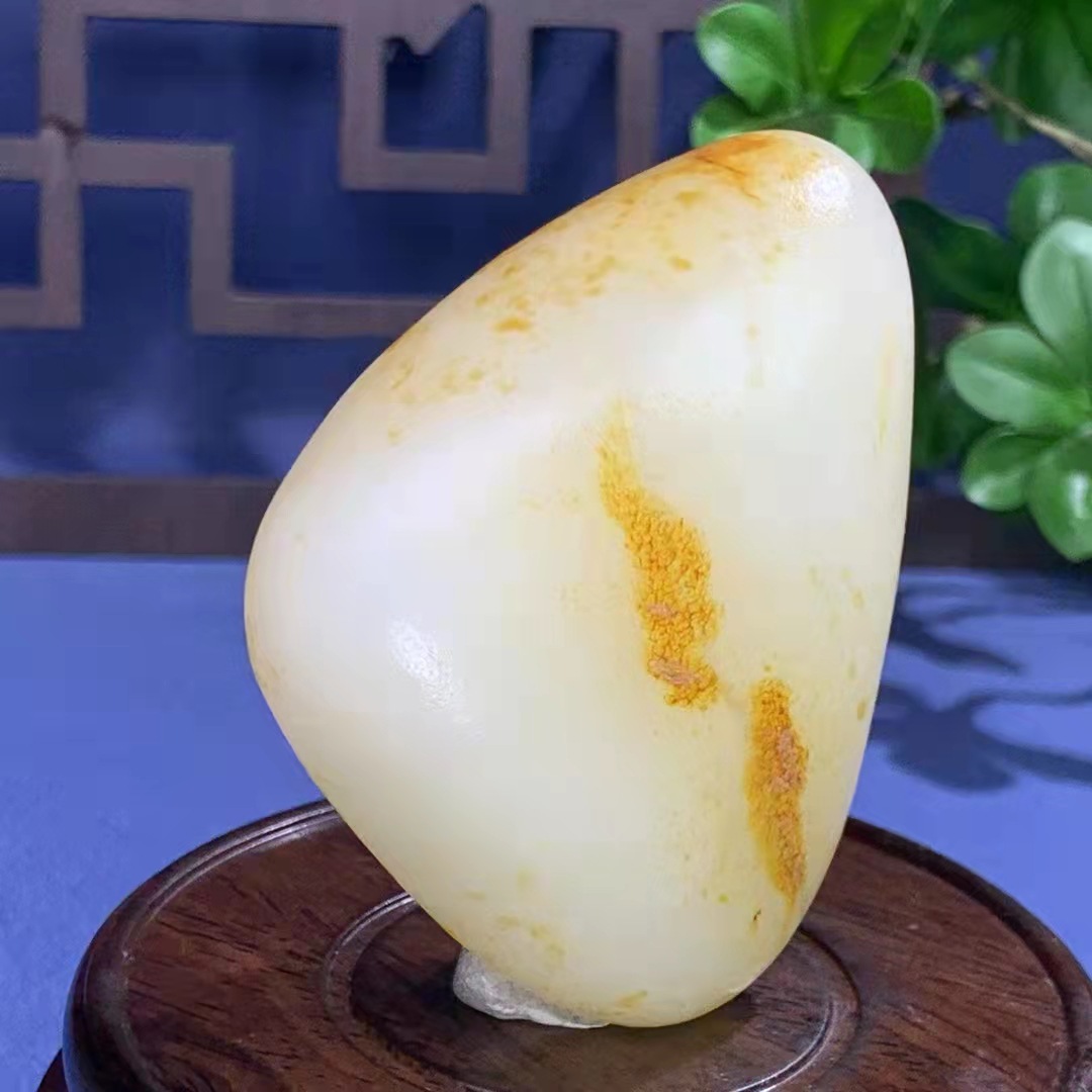 和田玉羊脂玉籽料手把件原料挂件原料和田玉原石和田玉挂件保真