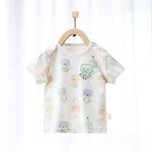婴儿短袖夏季薄款T恤新生婴儿衣服男女宝宝外穿服童装上衣