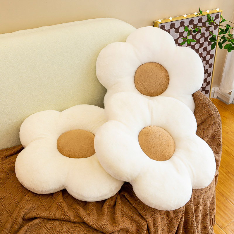 新款花朵抱枕软靠垫太阳花坐垫柔软加厚如毛绒椅垫家用飘窗垫批发
