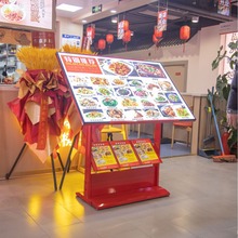 发光灯箱布广告牌led发光海报菜单铝合金60x90或80x120门店迎宾牌